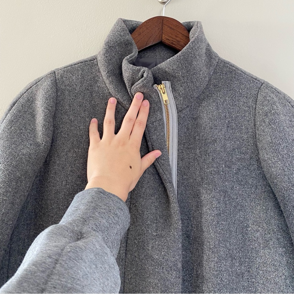 J. CREW MERCANTILE City Coat in Grey Size 2 - Picture 5 of 12